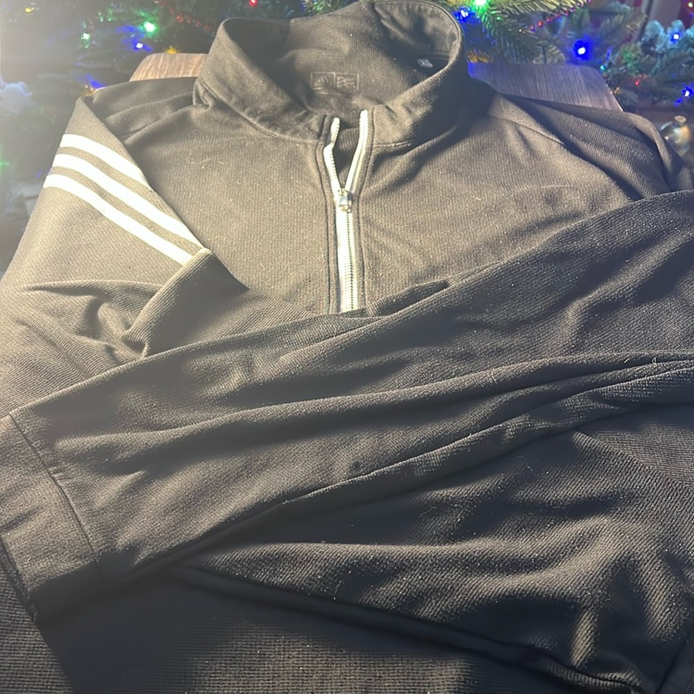 Adidas Mens Quarter Zip ClimaChill Top Color Black Size XXL